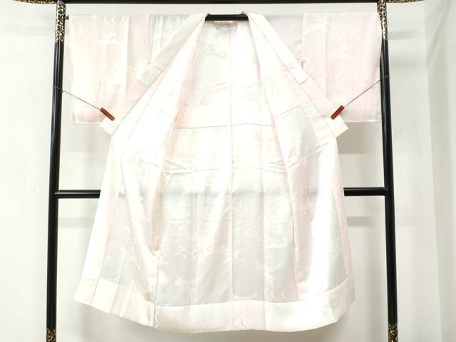 平和屋着物●長襦袢　無双仕立て　雪芝鹿の子竜田川枝花地紋　正絹　逸品　未使用　CAAZ3699yc