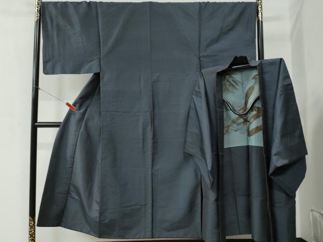 平和屋着物●男性 紬 アンサンブル 80亀甲 正絹 逸品 CAAZ3724yc