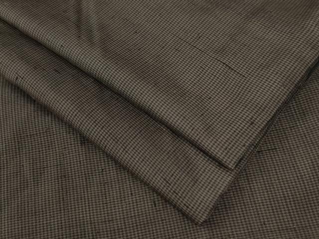平和屋着物●男性　紬　格子柄　正絹　逸品　CAAZ3750yc