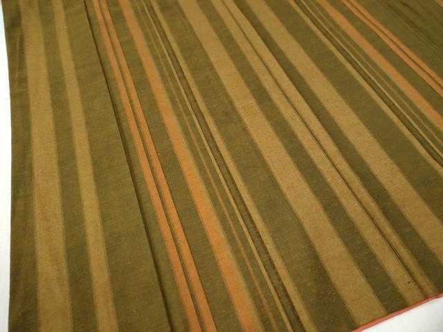 平和屋着物●上質な紬　縞　正絹　逸品　CAAZ3753yc