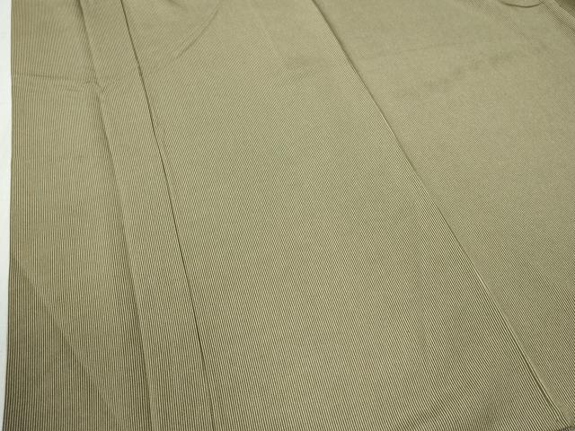 平和屋着物●江戸小紋 万筋 藍媚茶色×白橡色 正絹 逸品 CAAZ3765yc