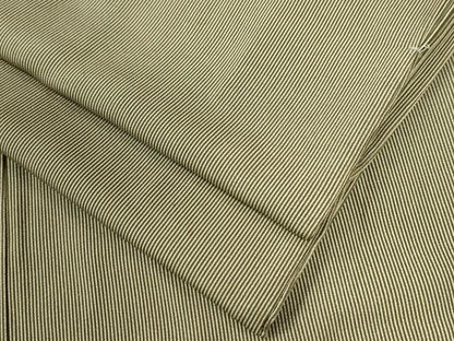 平和屋着物●江戸小紋 万筋 藍媚茶色×白橡色 正絹 逸品 CAAZ3765yc