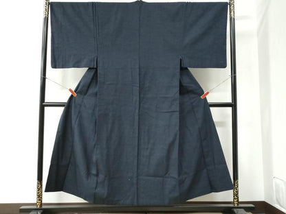 平和屋着物●男性　紬　140亀甲　正絹　逸品　CAAZ3768yc