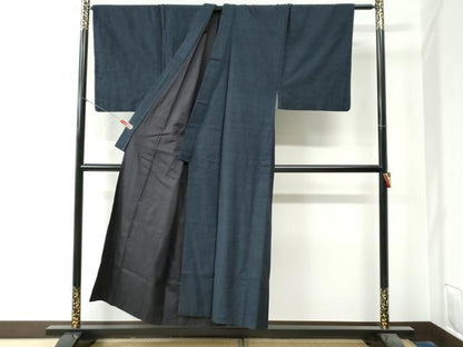 平和屋着物●男性　紬　140亀甲　正絹　逸品　CAAZ3768yc