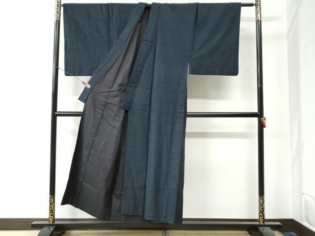 平和屋着物●男性　紬　140亀甲　正絹　逸品　CAAZ3768yc