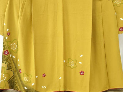 平和屋着物●豪華振袖　舞桜文　正絹　逸品　CAAZ3773yc