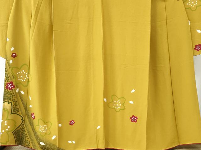 平和屋着物●豪華振袖　舞桜文　正絹　逸品　CAAZ3773yc