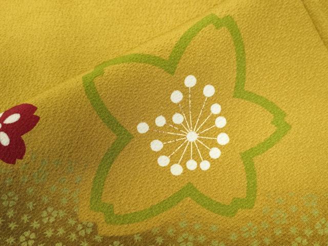 平和屋着物●豪華振袖　舞桜文　正絹　逸品　CAAZ3773yc