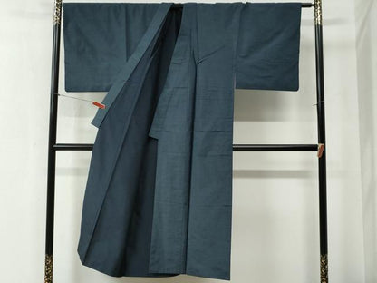 平和屋着物●男性　本場大島紬　アンサンブル　格子　証紙付き　正絹　逸品　CAAZ3777yc