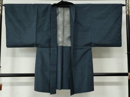 平和屋着物●男性　本場大島紬　アンサンブル　格子　証紙付き　正絹　逸品　CAAZ3777yc