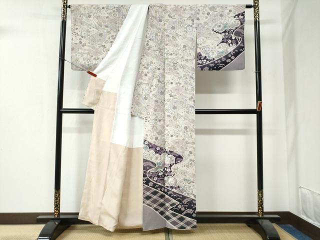 平和屋着物○訪問着 辻が花 手描き さが美扱い 正絹 逸品 CAAZ3778yc