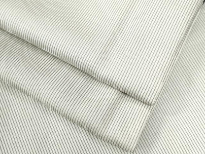 平和屋着物●上質なお召　縞　ロング丈　正絹　逸品　CAAZ3779yc