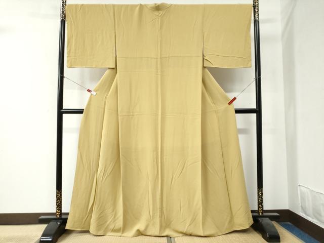 平和屋着物○上質な色無地 木蘭色 正絹 逸品 CAAZ3807yc