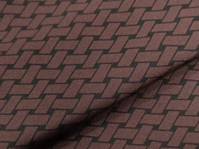 平和屋着物●上質な小紋　網目文　黒地　正絹　逸品　CAAZ3816yc