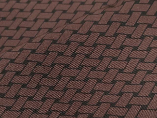 平和屋着物●上質な小紋　網目文　黒地　正絹　逸品　CAAZ3816yc