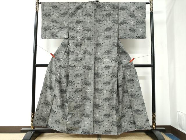 平和屋着物●上質な紬　宝尽くし　正絹　逸品　CAAZ3824yc