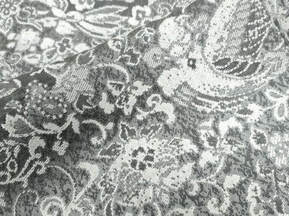 平和屋着物●上質なお召　天目織　更紗花鳥文　正絹　逸品　CAAZ3872yc