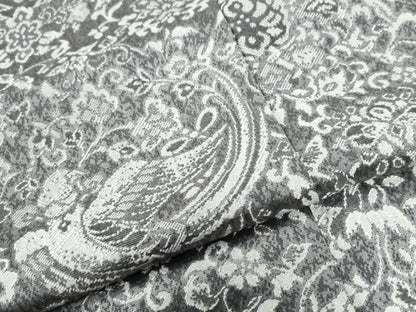 平和屋着物●上質なお召　天目織　更紗花鳥文　正絹　逸品　CAAZ3872yc