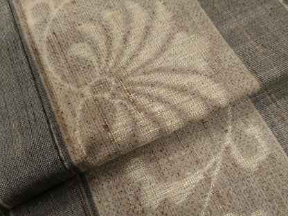 平和屋着物●上質な紬 更紗花唐草文間道 正絹 逸品 未使用 CAAZ3878yc
