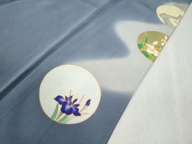 平和屋着物●豪華色留袖　花鳥丸文　暈し染め　金彩　正絹　逸品　CAAZ3895yc