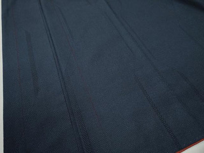 平和屋着物●本塩沢　110亀甲　変わり縞　正絹　逸品　CAAZ3919yc