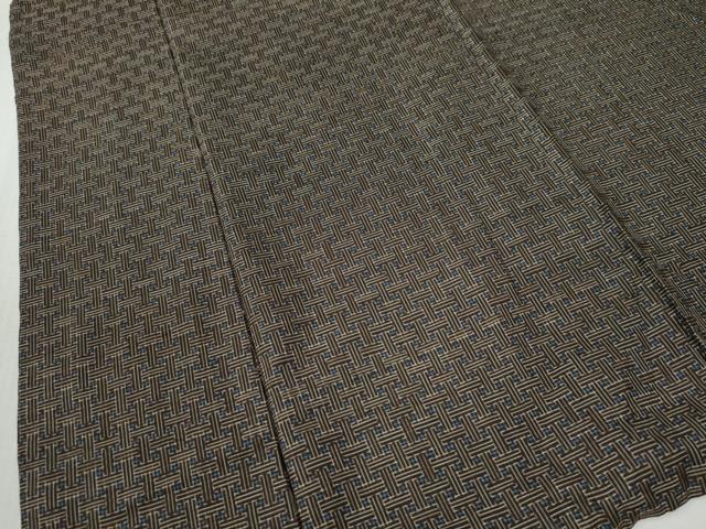平和屋着物●本場大島紬　龍郷絣　秋名バラ　正絹　逸品　CAAZ3944yc
