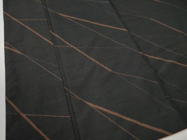 平和屋着物●上質な紬　吉祥文　黒地　正絹　逸品　CAAZ3949yc