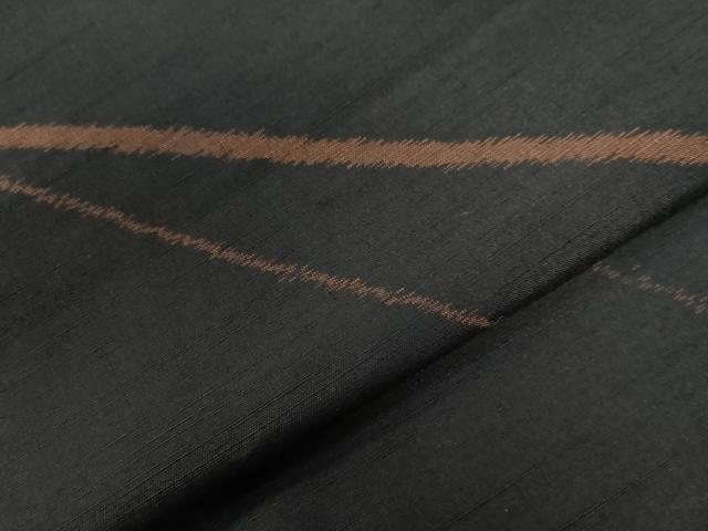 平和屋着物●上質な紬　吉祥文　黒地　正絹　逸品　CAAZ3949yc