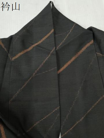 平和屋着物●上質な紬　吉祥文　黒地　正絹　逸品　CAAZ3949yc