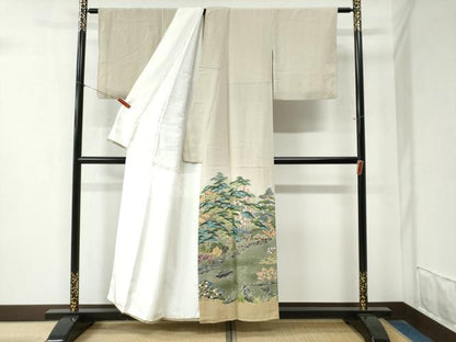 平和屋着物●京加賀友禅 松本健一 色留袖 水辺松竹梅風景文 暈し染め 正絹 逸品 CAAZ3972yc