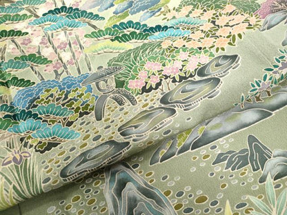 平和屋着物●京加賀友禅 松本健一 色留袖 水辺松竹梅風景文 暈し染め 正絹 逸品 CAAZ3972yc