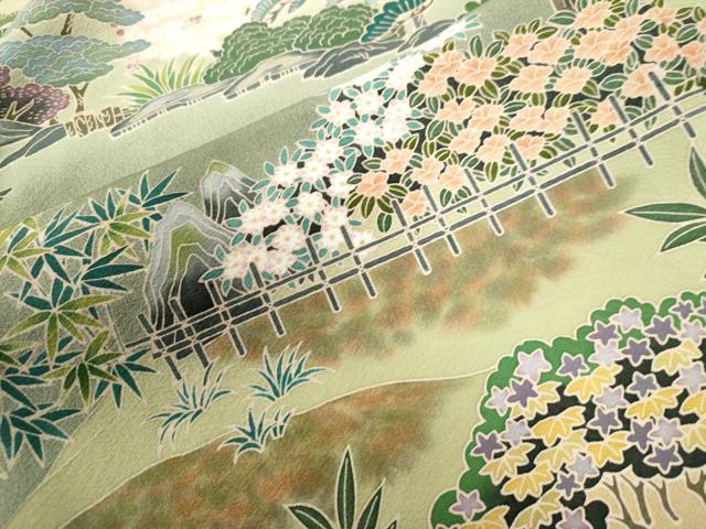 平和屋着物●京加賀友禅 松本健一 色留袖 水辺松竹梅風景文 暈し染め 正絹 逸品 CAAZ3972yc