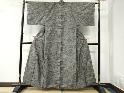 平和屋着物●本場大島紬　9マルキ　遠山樹林文　正絹　逸品　CAAZ3976yc