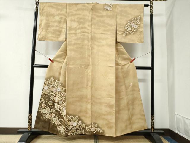 平和屋着物●越後十日町の一流染匠　桐屋・翠山工房　訪問着　辻が花　絞り　暈し染め　金彩　正絹　逸品　CAAZ3982yc