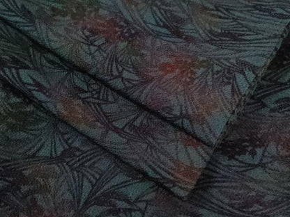 平和屋着物●上質な小紋　藍　型染め　草花文　正絹　逸品　CAAZ3986yc