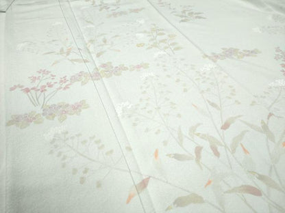 平和屋着物●訪問着　作家物　一珍染　草花文　正絹　逸品　未使用　CAAZ3994yc
