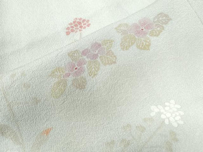平和屋着物●訪問着　作家物　一珍染　草花文　正絹　逸品　未使用　CAAZ3994yc