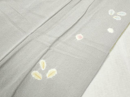 平和屋着物●創業460年・千總　訪問着　駒刺繍　絞り　地紙松竹梅花文　金彩　正絹　逸品　CAAZ3996yc