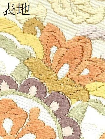 平和屋着物●六通柄袋帯 慶祥唐織 正倉院花鳥文 金糸 正絹 逸品 CAAZ4006hy