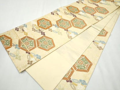 平和屋着物●六通柄袋帯　唐織　蜀紅異文　正絹　逸品　CAAZ4033hy