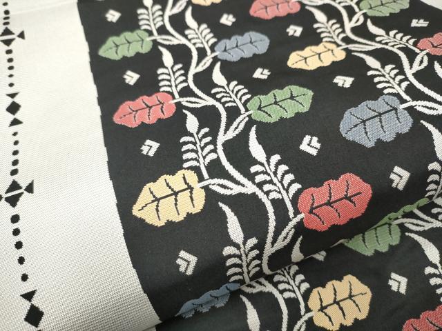 平和屋着物●六通柄袋帯 佳染 枝葉文 ますいわ屋扱い 正絹 逸品 CAAZ4035hy