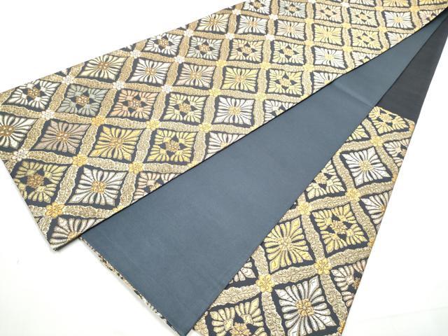 平和屋着物●六通柄袋帯 唐織 天井花文 金糸 正絹 逸品 CAAZ4069hy