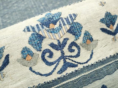 平和屋着物▽スリーシーズン　春夏秋　太鼓柄袋帯　櫛織　花唐草文　正絹　逸品　CAAZ4110hy