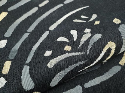 平和屋着物▽スリーシーズン 春夏秋 太鼓柄袋帯 抽象文 金銀糸 正絹 逸品 CAAZ4140hy
