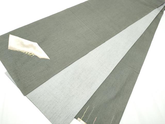 平和屋着物●太鼓柄袋帯　紬地　器物文　金彩　正絹　逸品　CAAZ4220hy