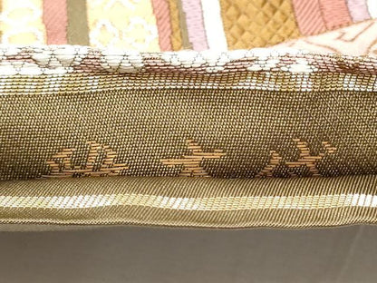 平和屋着物●六通柄　本袋帯　唐織　切嵌花文　金糸　正絹　逸品　CAAZ4226hy