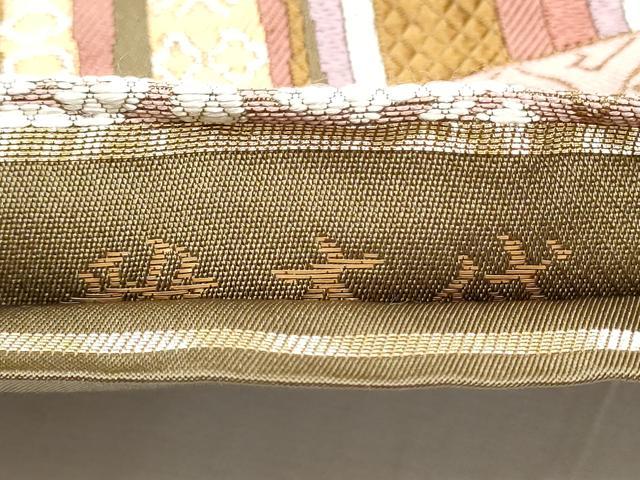 平和屋着物●六通柄　本袋帯　唐織　切嵌花文　金糸　正絹　逸品　CAAZ4226hy