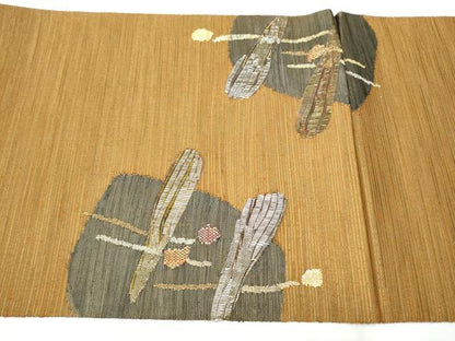 平和屋着物●太鼓柄袋帯 トンボ 金銀糸 正絹 逸品 未使用 CAAZ4236hy
