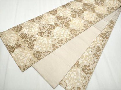 平和屋着物●西陣 川島織物 六通柄 本袋帯 花鳥文 金糸 正絹 逸品 CAAZ4250hy