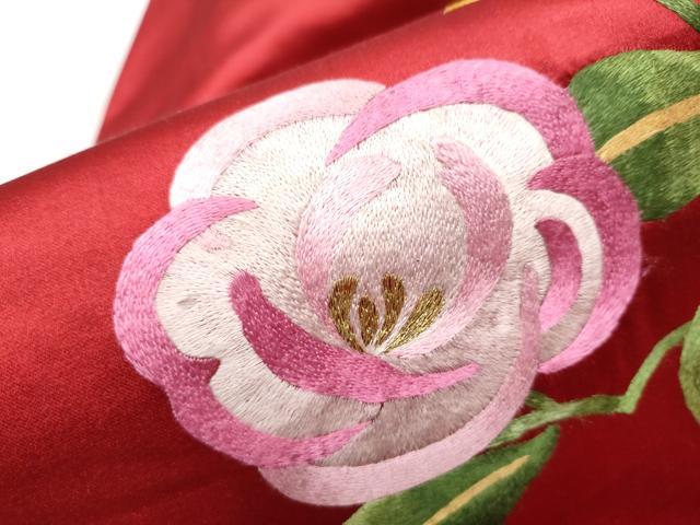 平和屋着物●中国三大刺繍 蘇州刺繍 総刺繍 九寸名古屋帯 枝花文 金糸 正絹 逸品 CAAZ4278hy